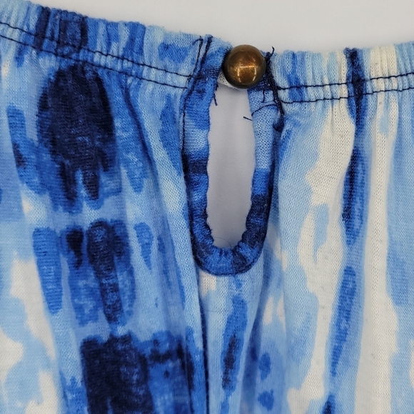French Laundry Womens Multi Blue Tie Dye Top Size 2X - Picture 9 of 11